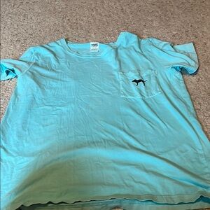 PINK Victoria's Secret Blue Short Sleeve Tee